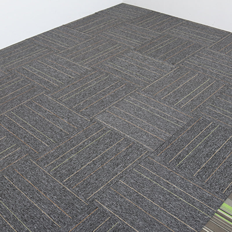 Carpet Tile Non-Skid Fade Resistant Geometry Loose Lay Carpet Tiles Living Room