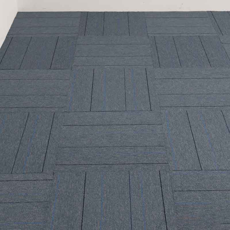 Carpet Tile Non-Skid Fade Resistant Geometry Loose Lay Carpet Tiles Living Room