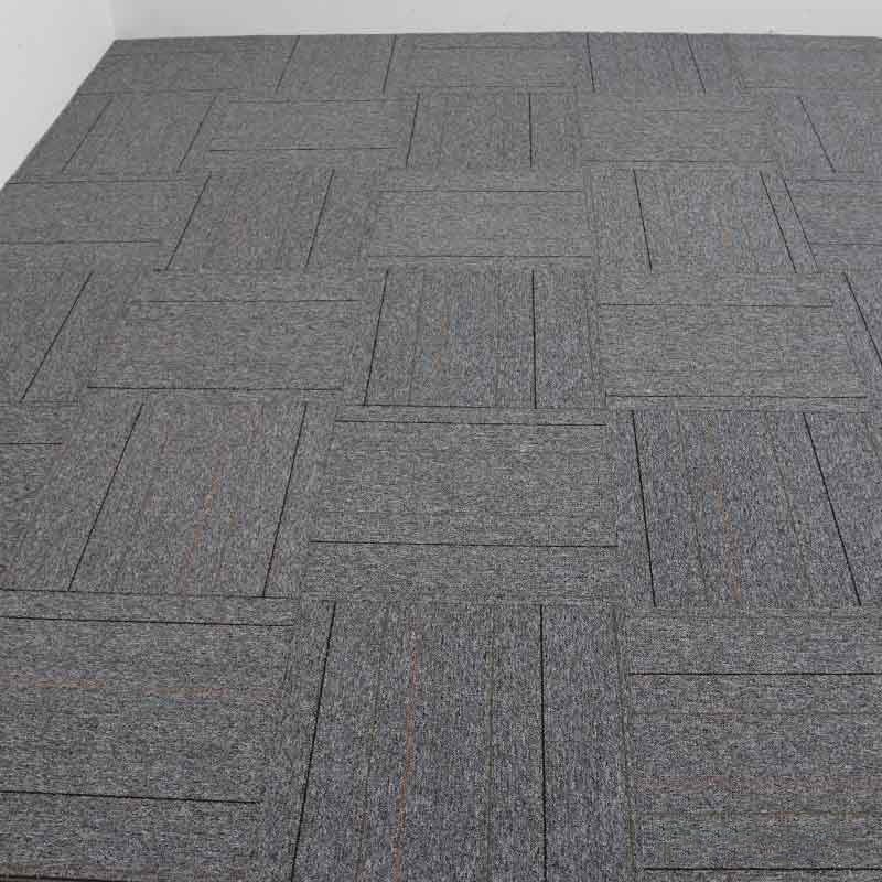 Carpet Tile Non-Skid Fade Resistant Geometry Loose Lay Carpet Tiles Living Room