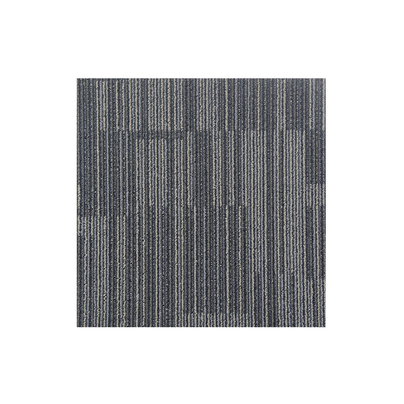 Carpet Tile Non-Skid Fade Resistant Striped Loose Lay Carpet Tiles Living Room