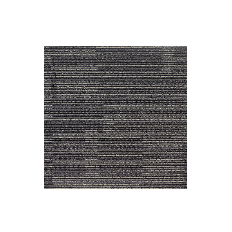 Carpet Tile Non-Skid Fade Resistant Striped Loose Lay Carpet Tiles Living Room