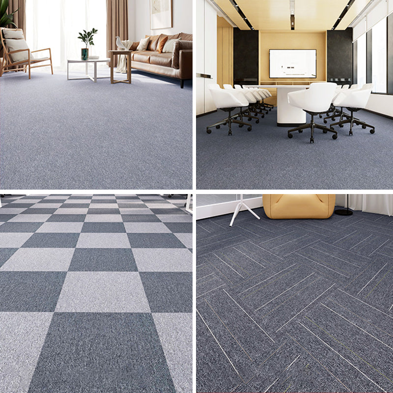 Carpet Tile Non-Skid Fade Resistant Solid Color Self Peel and Stick Carpet Tiles