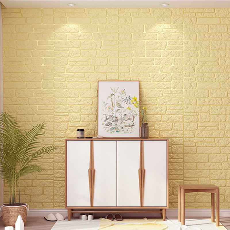 Colorful 3D Embossed Wall Panel Waterproof Faux Stone Wall Tile