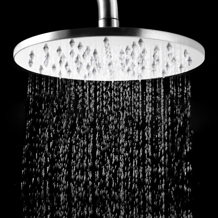 Stainless Steel Fixed Shower Head in Silver H2Okinetic Technology Showerhead