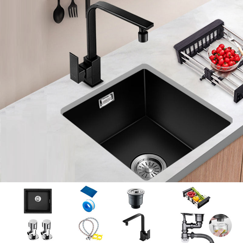 Modern Single Bowl Kitchen Sink Quartz Kitchen Sink with Basket Strainer