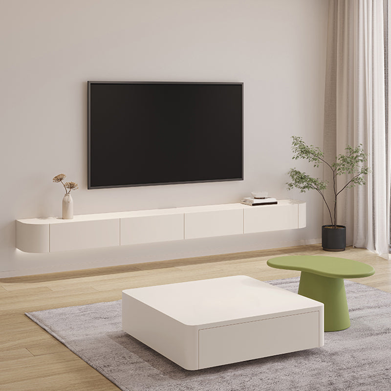 Contemporary Media Console Wall-mounted TV Stand Console with Drawers