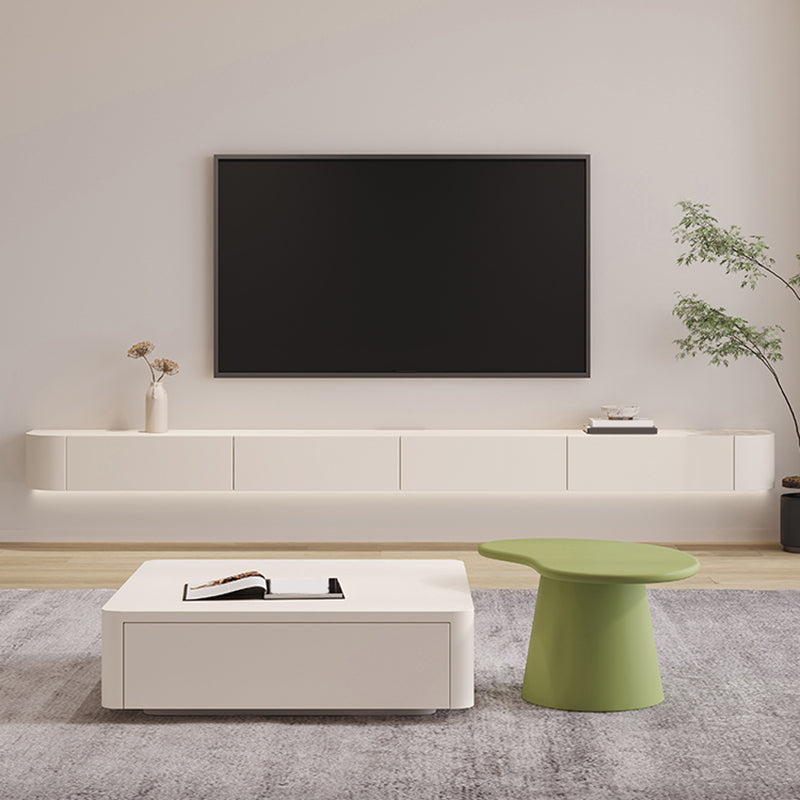 Contemporary Media Console Wall-mounted TV Stand Console with Drawers