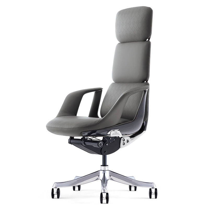 Modern Slide Desk Chair Adjustable Seat Height Fixed Arms Office Chair with Wheels