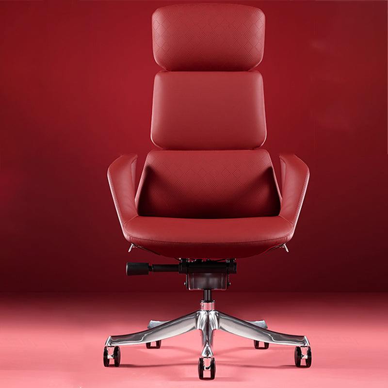 Modern Slide Desk Chair Adjustable Seat Height Fixed Arms Office Chair with Wheels