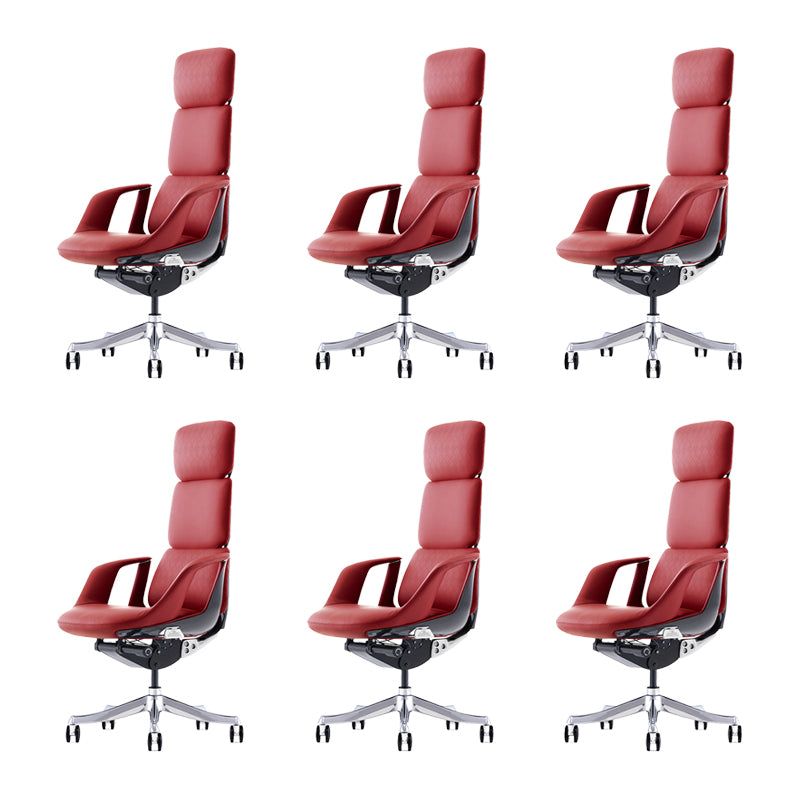 Modern Slide Desk Chair Adjustable Seat Height Fixed Arms Office Chair with Wheels