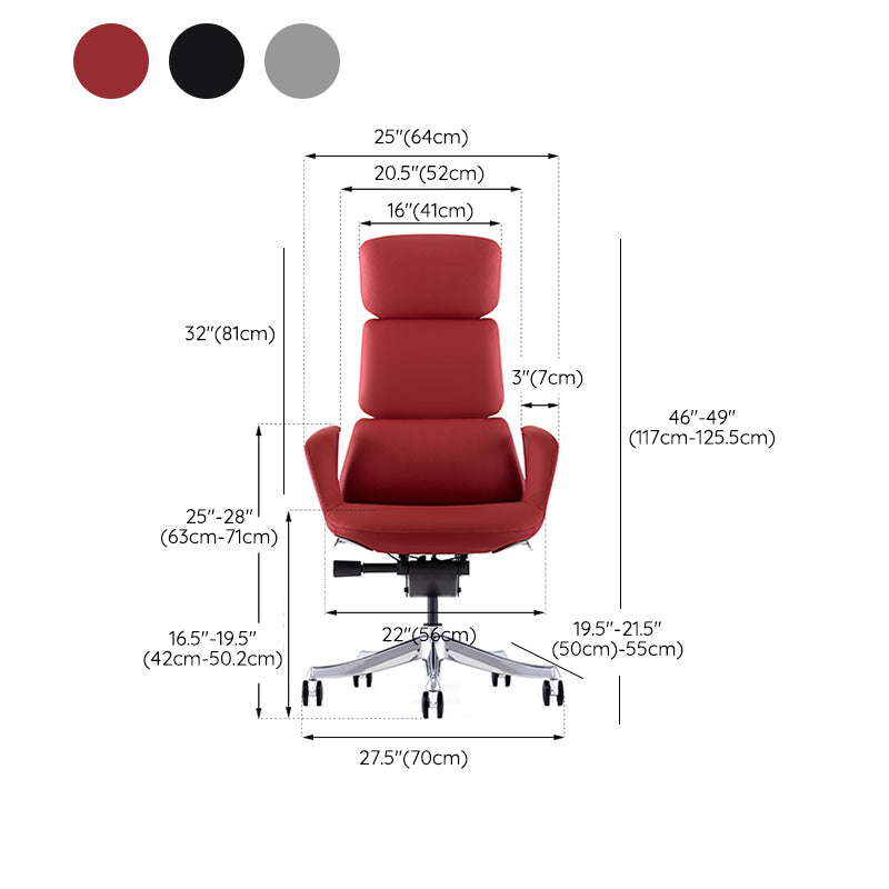 Modern Slide Desk Chair Adjustable Seat Height Fixed Arms Office Chair with Wheels