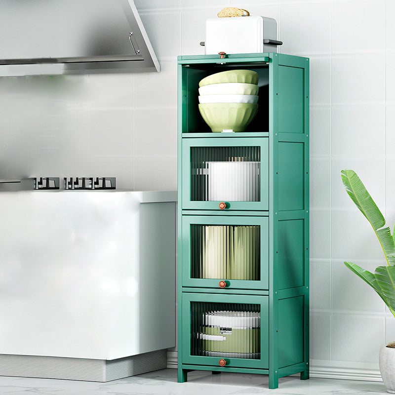 Visible Acrylic Door Server Bamboo Dinner Server for Living Room