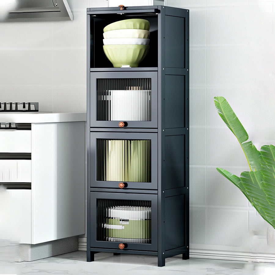 Visible Acrylic Door Server Bamboo Dinner Server for Living Room