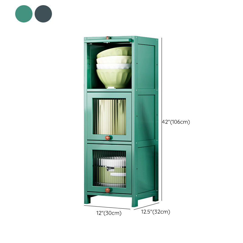 Visible Acrylic Door Server Bamboo Dinner Server for Living Room