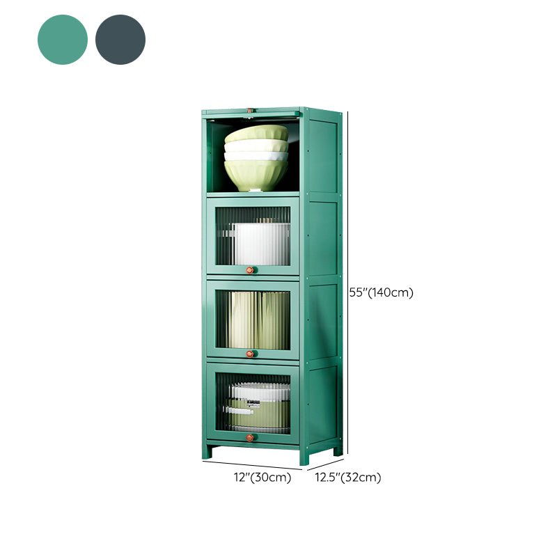 Visible Acrylic Door Server Bamboo Dinner Server for Living Room