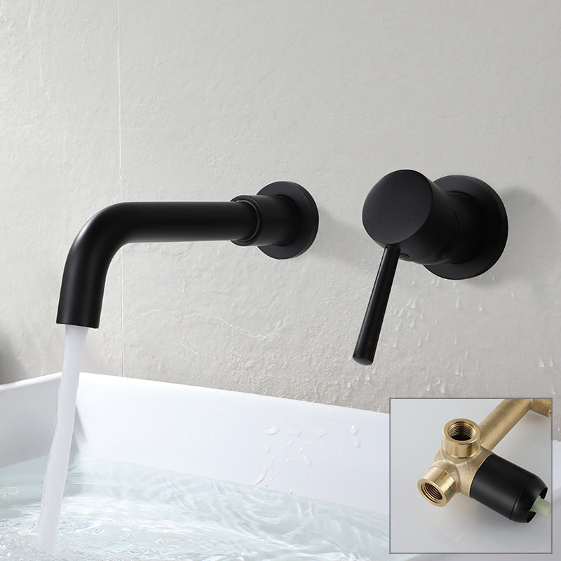 Industrial Wall Mounted Bathroom Faucet 2 Hole Swivel Spout Vessel Faucet