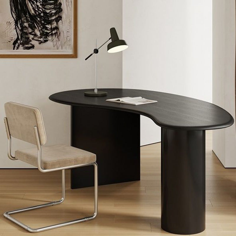 Contemporary Free Form Office Desk Black Writing Desk for Office