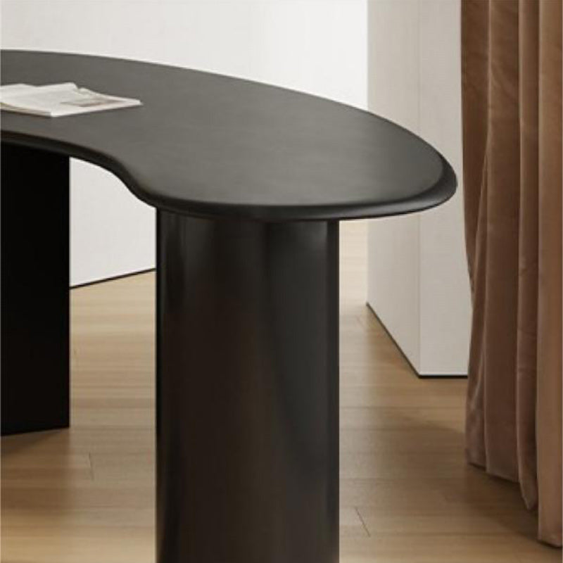 Contemporary Free Form Office Desk Black Writing Desk for Office