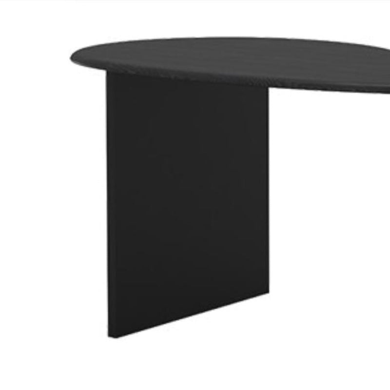 Contemporary Free Form Office Desk Black Writing Desk for Office