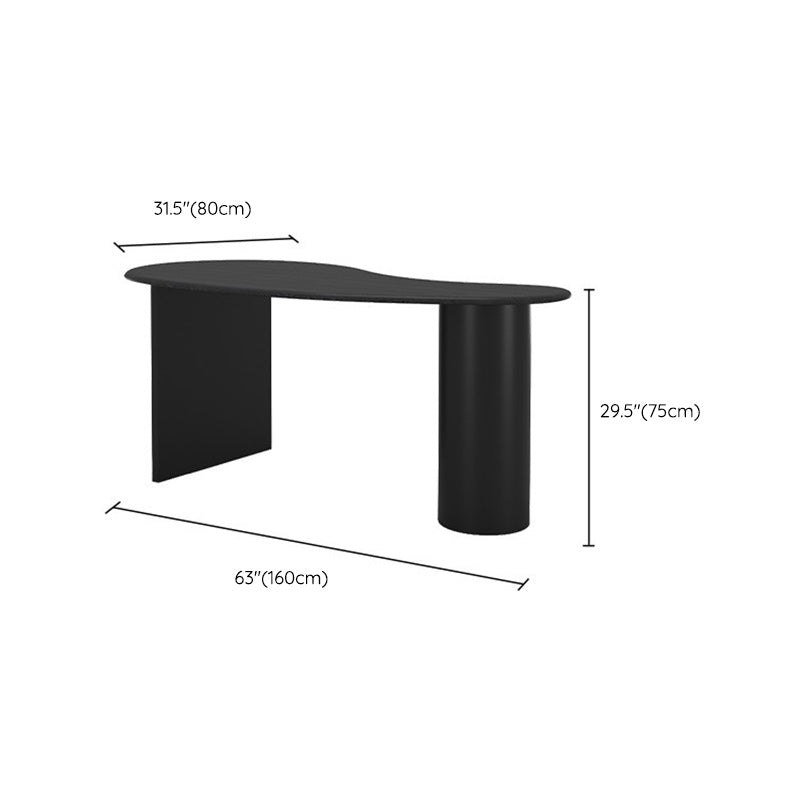 Contemporary Free Form Office Desk Black Writing Desk for Office