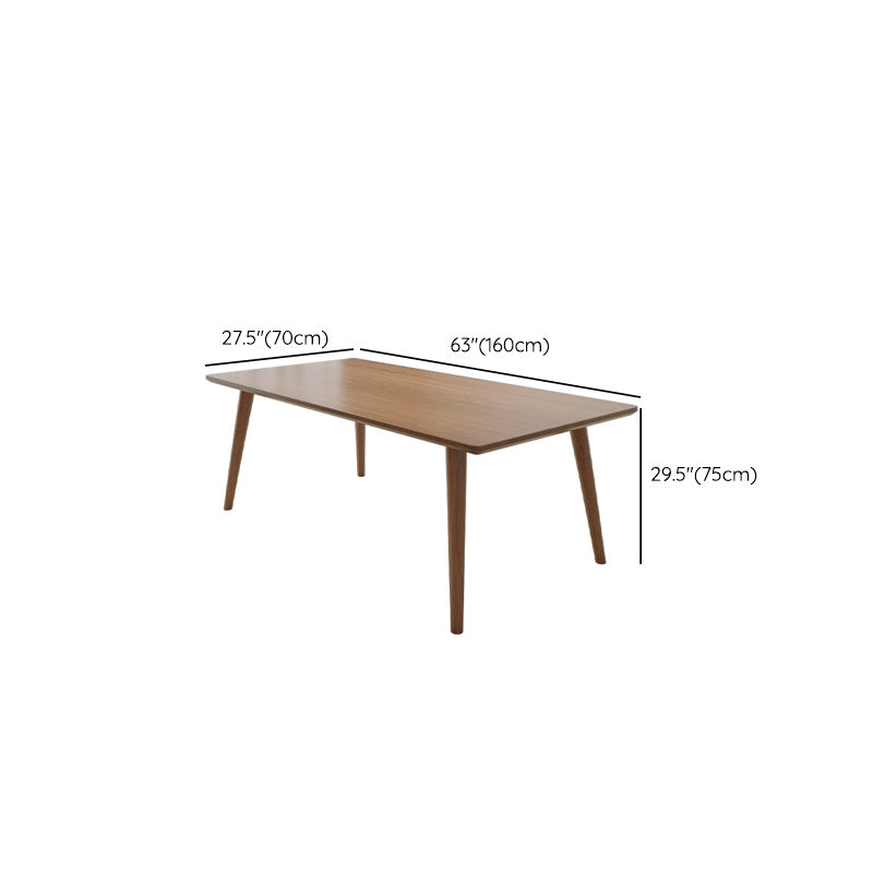 Modern Solid Wood Writing Desk 29.53-inch Tall Office Desk with Parsons Base