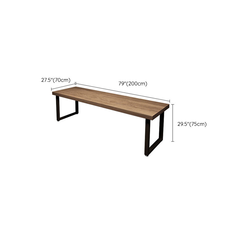 Modern Solid Wood Computer Desk Sled Base 29.53" Tall Gaming Desk