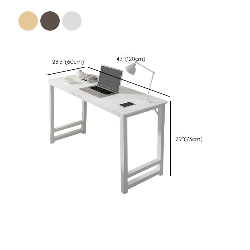 Modern Writing Desk Antique Finish Wooden Computer Desk with Metal Legs