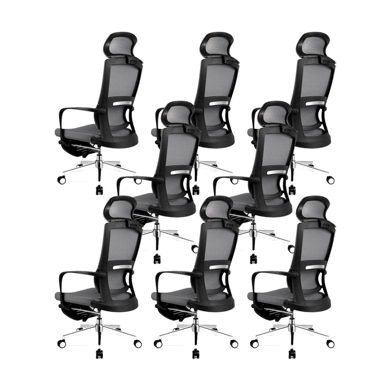 Fixed Arms Chair Modern Adjustable Seat Height Office Chair with Wheels