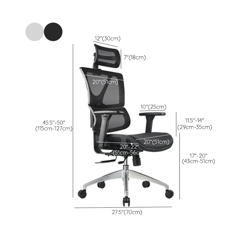 Removable Arms Office Chair Modern Adjustable Seat Height Desk Chair with Wheels