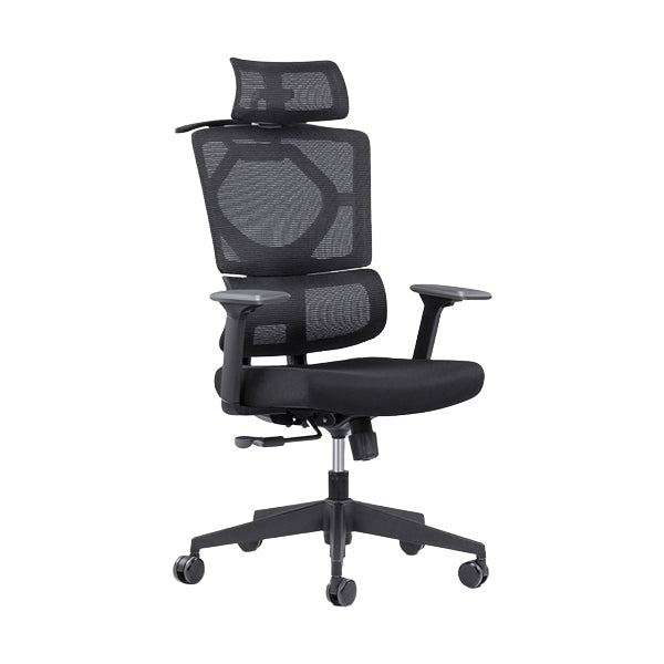 Modern Black Swivel Chair Adjustable Seat Height Office Chair with Wheels