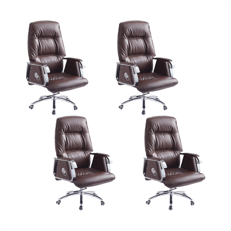 Modern Slide Office Chair Adjustable Seat Height Padded Arms Desk Chair with Wheels