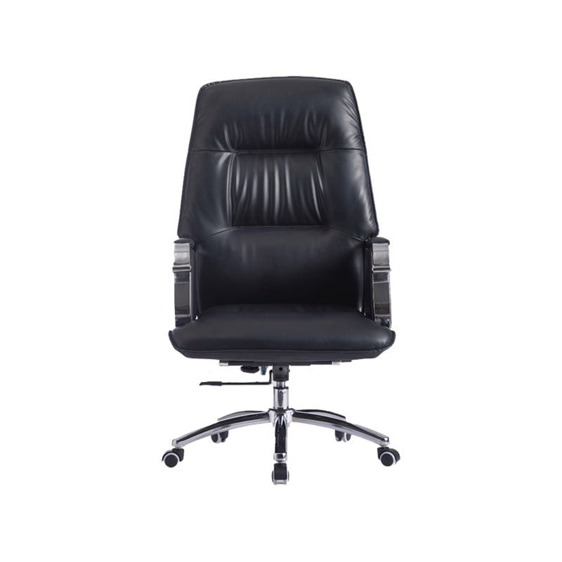 Modern Slide Office Chair Adjustable Seat Height Padded Arms Desk Chair with Wheels