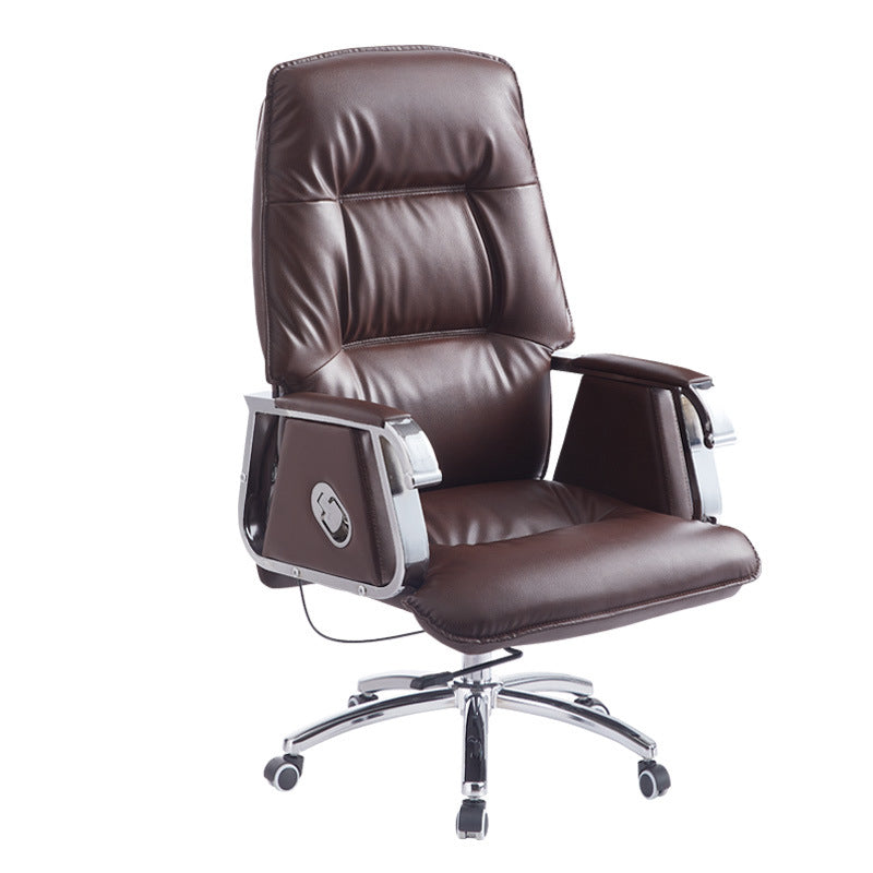 Modern Slide Office Chair Adjustable Seat Height Padded Arms Desk Chair with Wheels