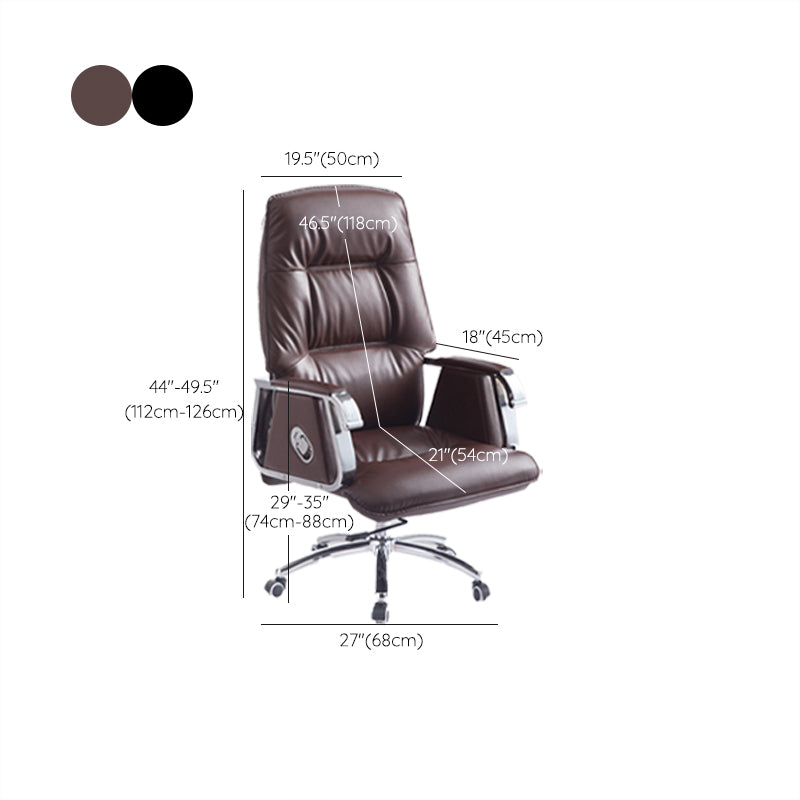 Modern Slide Office Chair Adjustable Seat Height Padded Arms Desk Chair with Wheels