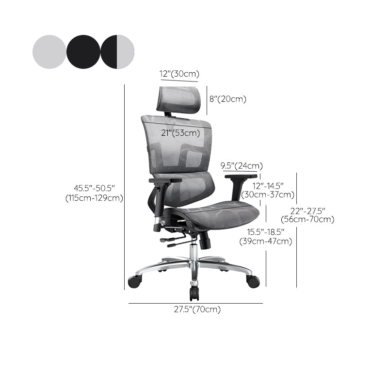 Removable Arms Chair Modern Adjustable Seat Height Swivel Chair with Wheels