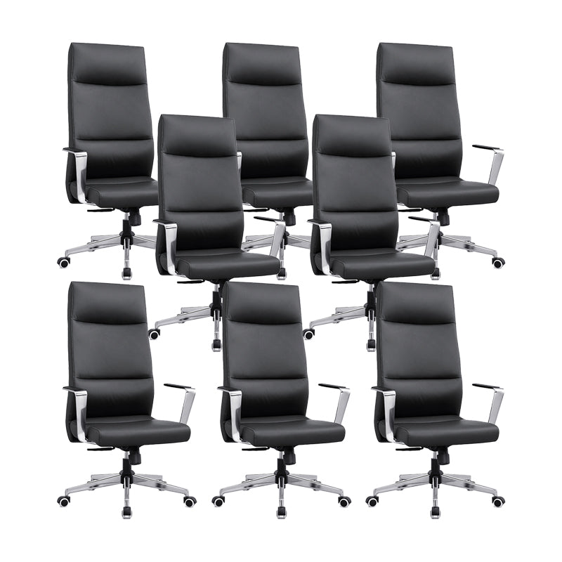 Contemporary Arm Chair Adjustable Seat Height Office Chair with Wheels