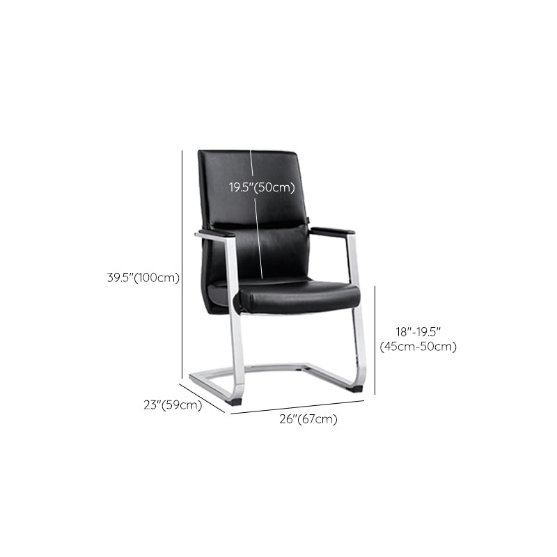 Contemporary Arm Chair Adjustable Seat Height Office Chair with Wheels