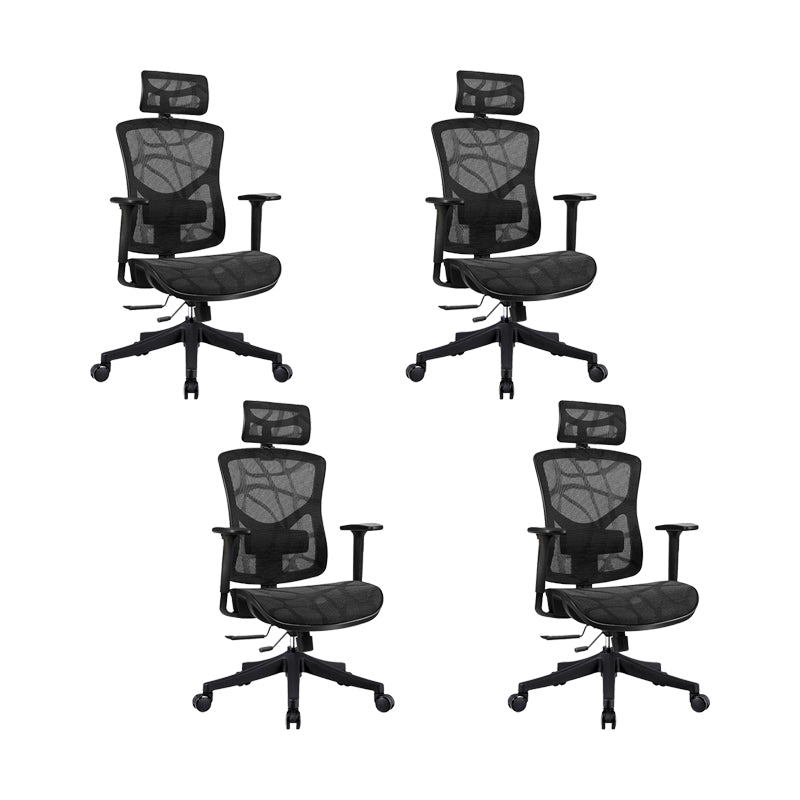 Removable Arms Office Chair Modern Adjustable Seat Height Swivel Chair with Wheels