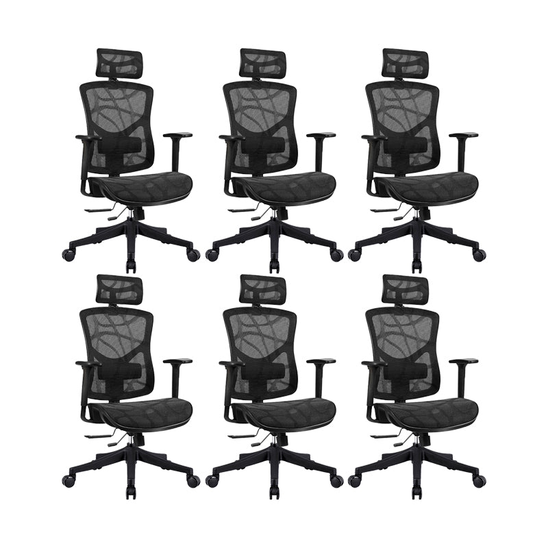 Removable Arms Office Chair Modern Adjustable Seat Height Swivel Chair with Wheels