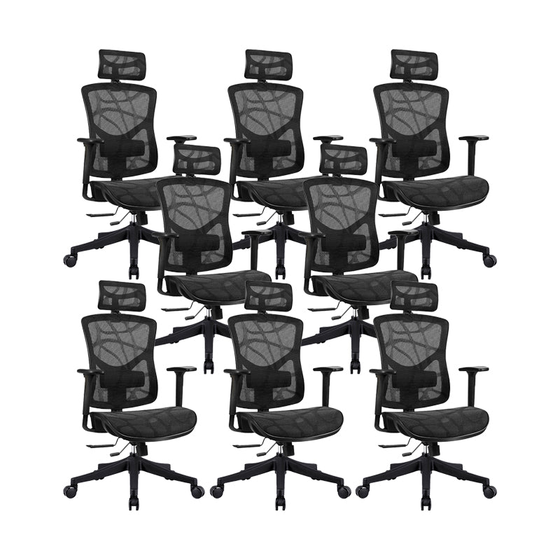 Removable Arms Office Chair Modern Adjustable Seat Height Swivel Chair with Wheels