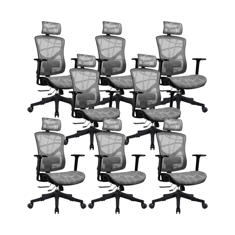 Removable Arms Office Chair Modern Adjustable Seat Height Swivel Chair with Wheels