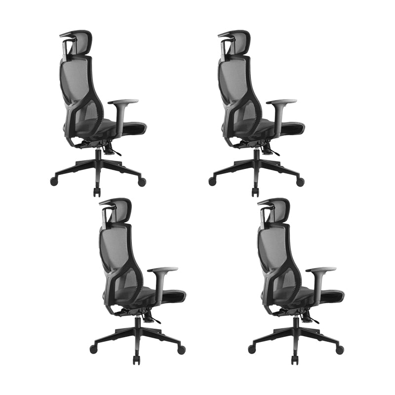 Removable Arms Office Chair Modern Adjustable Seat Height Swivel Chair with Wheels