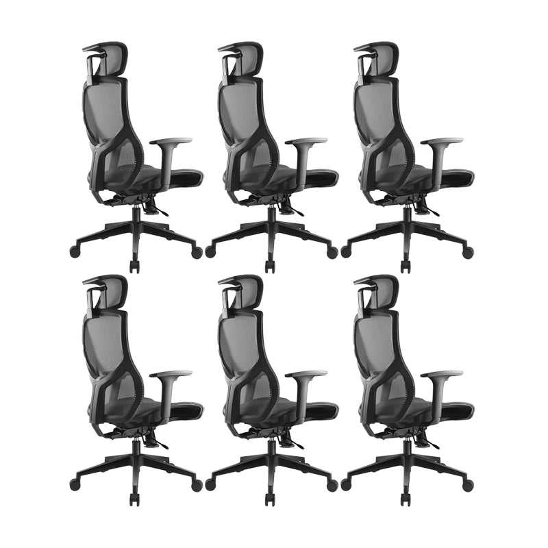 Removable Arms Office Chair Modern Adjustable Seat Height Swivel Chair with Wheels