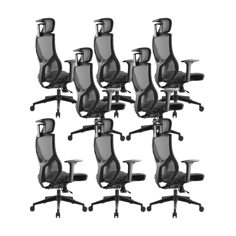 Removable Arms Office Chair Modern Adjustable Seat Height Swivel Chair with Wheels