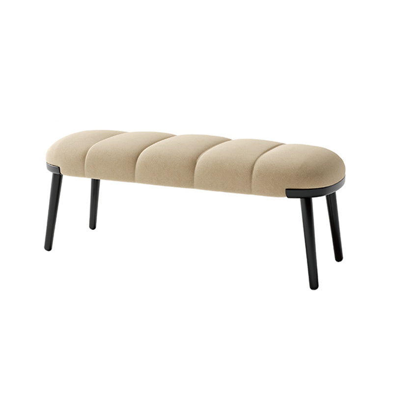 Contemporary Upholstered Bench Home Seating Bench with 4 Legs