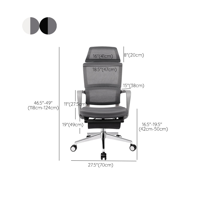 Fixed Arms Chair Modern Adjustable Seat Height Office Chair with Wheels