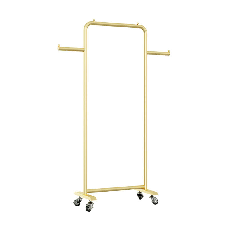 Metal Coat Hanger Modern Style Home Floor Coat Rack with Casters