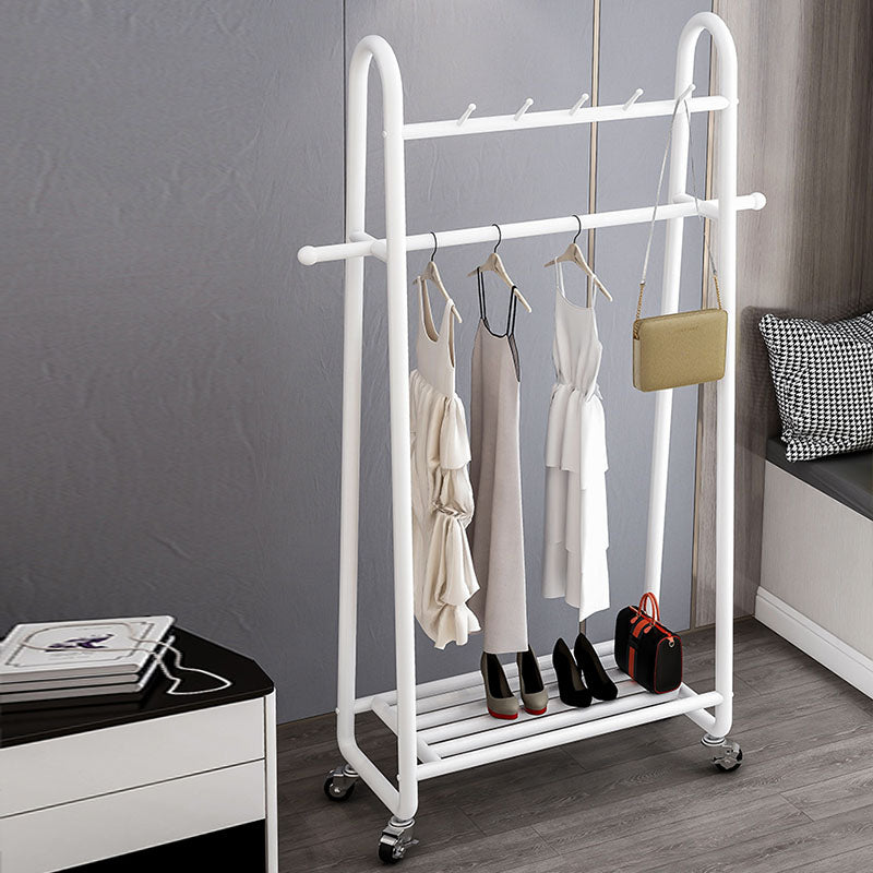 Metal Hall Stand Modern Style Simple Household Floor Coat Rack with Pulley