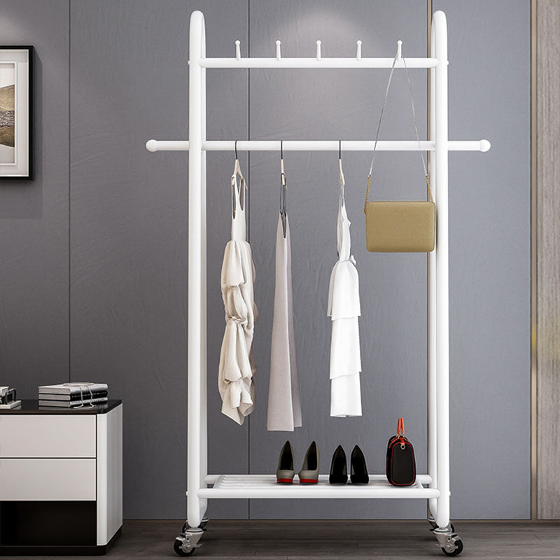 Metal Hall Stand Modern Style Simple Household Floor Coat Rack with Pulley