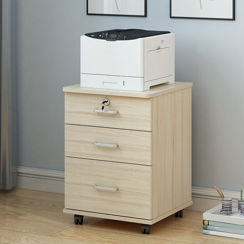 Industrial Cabinet Wood Locking Drawers and Storage Filing Cabinet with Wheels